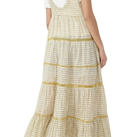 Free People Women’s Midnight Dance Printed Cotton Maxi Dress Light Grey XS - Picture 3 of 16